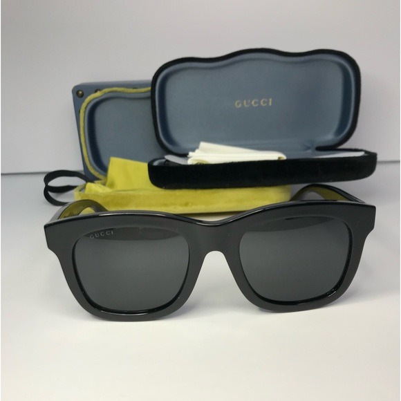 Gucci unisex Urban GG0326S GG/0326/S 001 Black Fashion Square Sunglasses 52mm - Picture 7 of 15